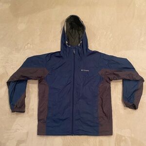 Columbia Men's Navy and Charcoal Raincoat